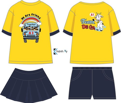 Bộ Quần Áo Đồng Phục Học Sinh Cấp 1 Mã 02